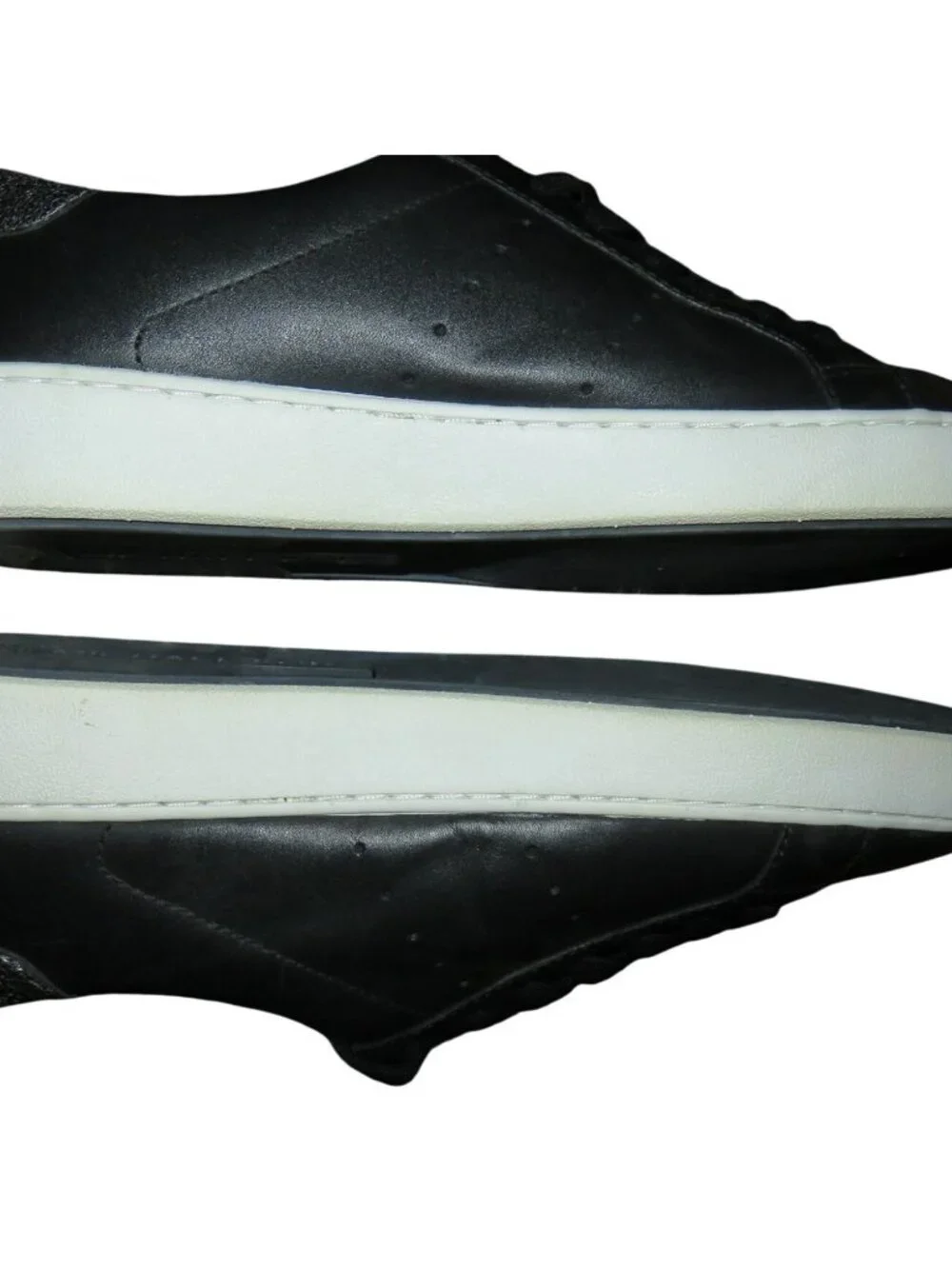 Michael Kors MK City Irving Lace Up Black & White Leather Sneakers Kicks 8.5 - Picture 6 of 8